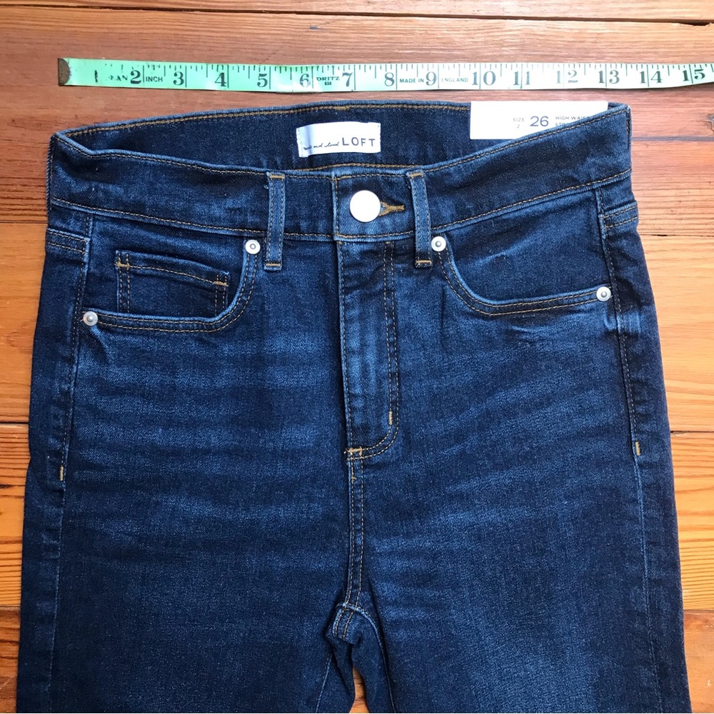 Loft Slim Pocket Straight Leg Medium Wash Jeans, NWT, 2/26 - Picture 6 of 11